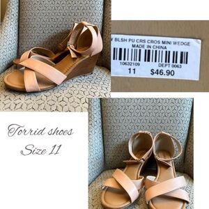 Torrid Pale Pink/Nude Wedge Sandals